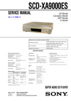 Sony SCD-XA9000ES - Service Manual 